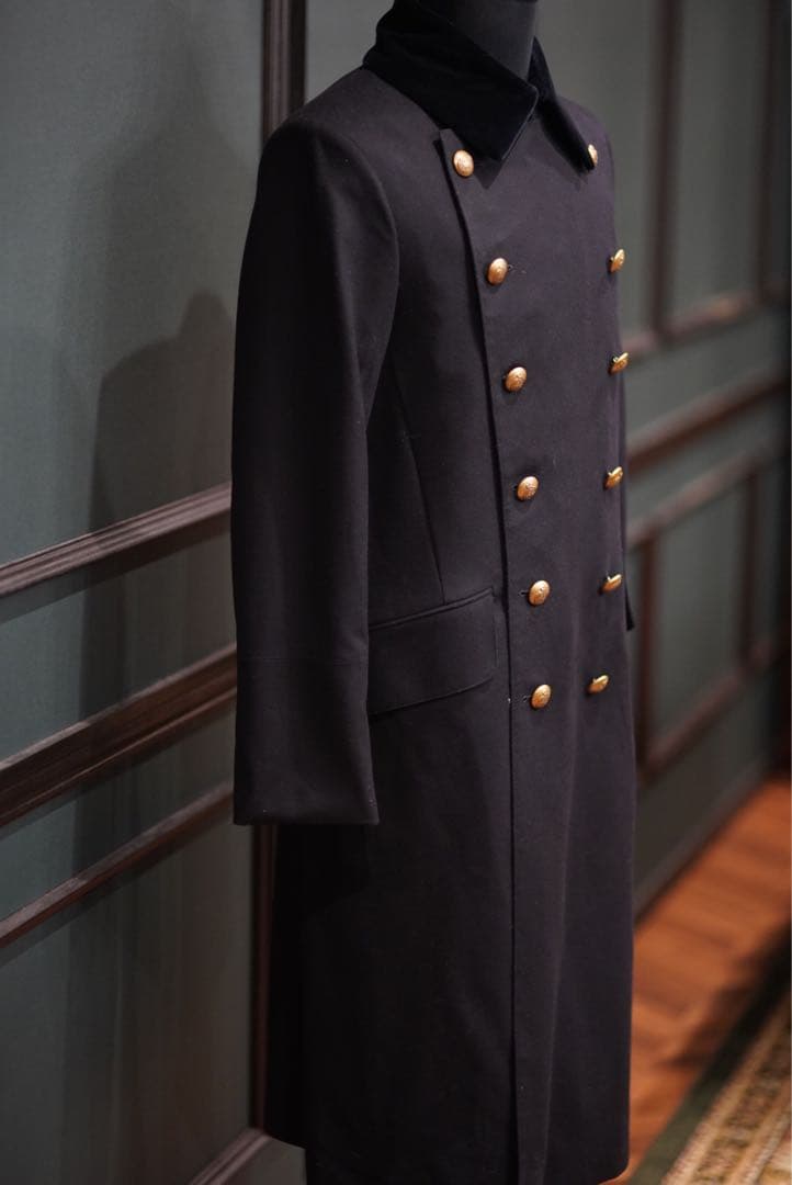 BURBERRY バーバリー ウール 金ボタン ナポレオン コート 46