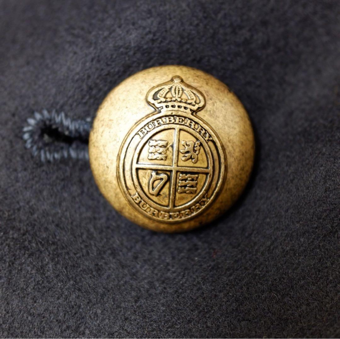 BURBERRY バーバリー ウール 金ボタン ナポレオン コート 46
