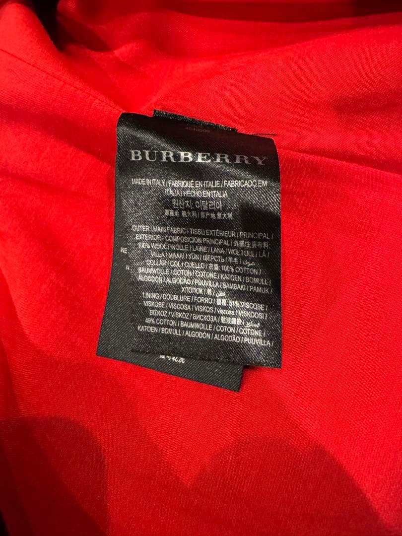 BURBERRY バーバリー ウール 金ボタン ナポレオン コート 46