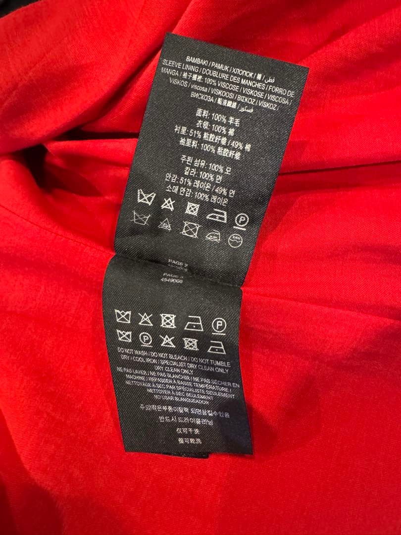 BURBERRY バーバリー ウール 金ボタン ナポレオン コート 46