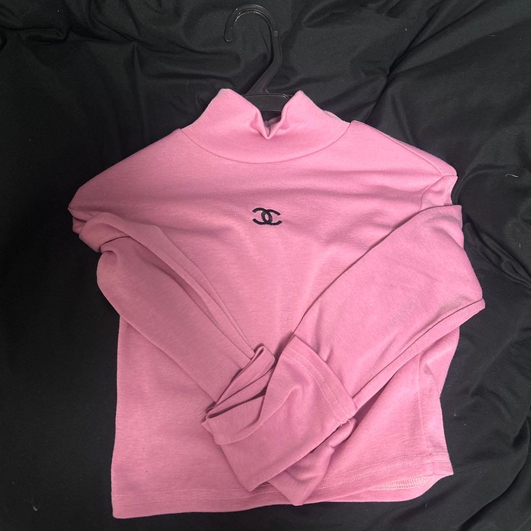 CHANEL ピンク ハイネック トップス