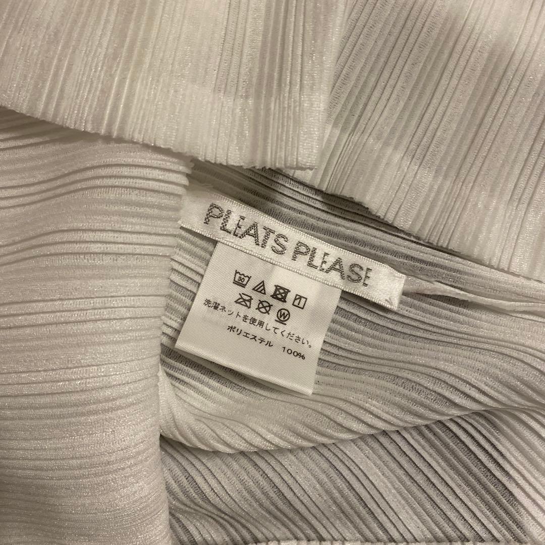 美品　プリーツプリーズ　リブプリーツベーシックス　Tシャツ　カットソー