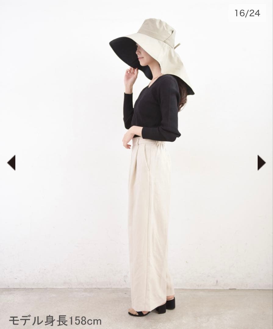 【新品未使用】サンバリア100 オーバルハット　ベージュ