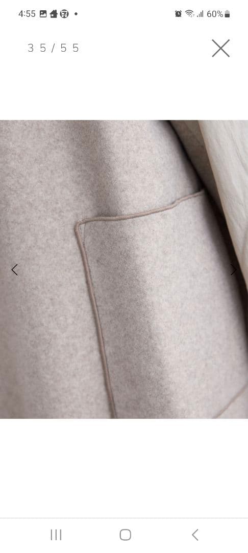 値下げ中❤エイミーロウノーカラーウール混合ジャケット ベージュ　新品