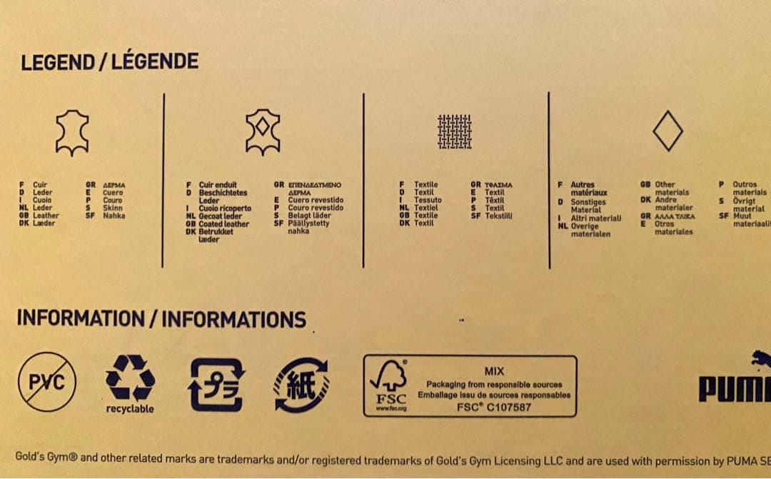 27cm激レア★ゴールドジム ベニス本店×プーマ★コラボ★シューズ★未使用新品