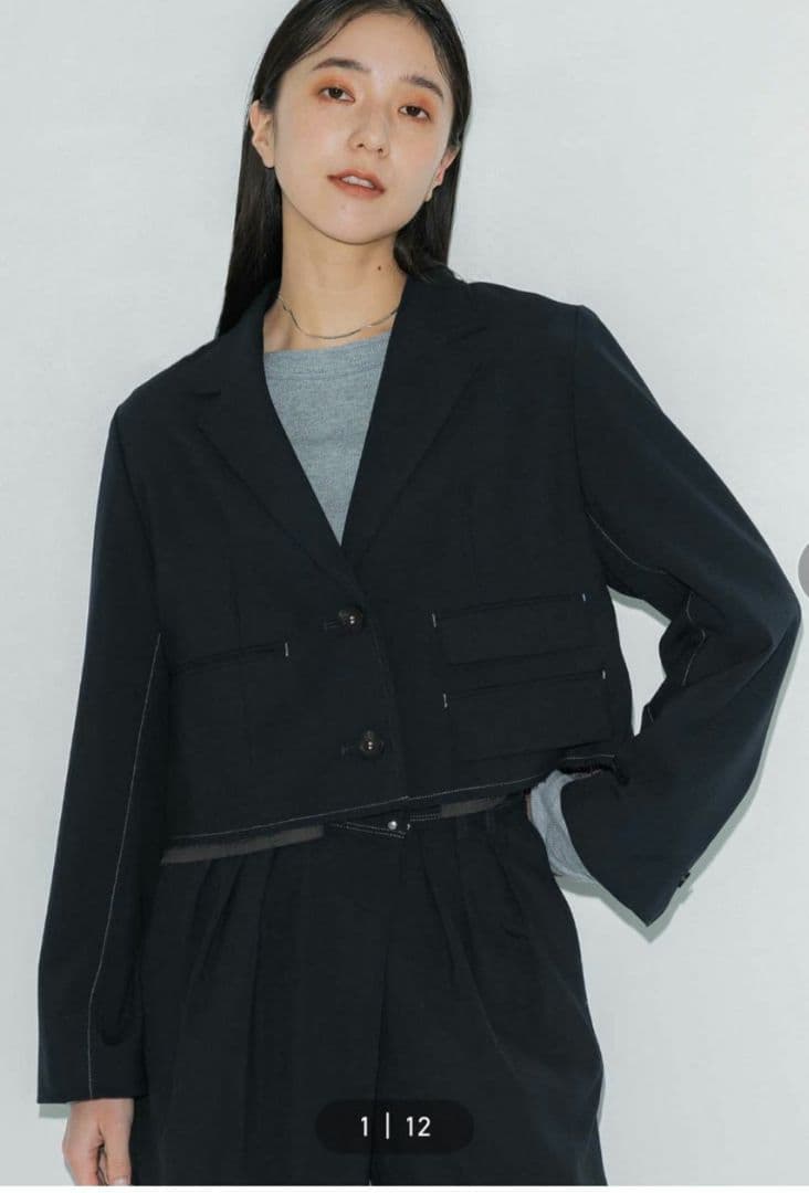 PUBLIC TOKYO ミコウールクロップドジャケット