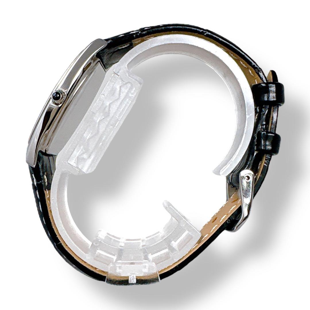 ティファニー クラシック トノー スモセコ 革ベルト ホワイト レディース 時計