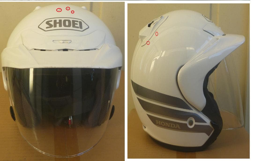 SHOEI J-FORCE2 白 XL V-370バイザー装着