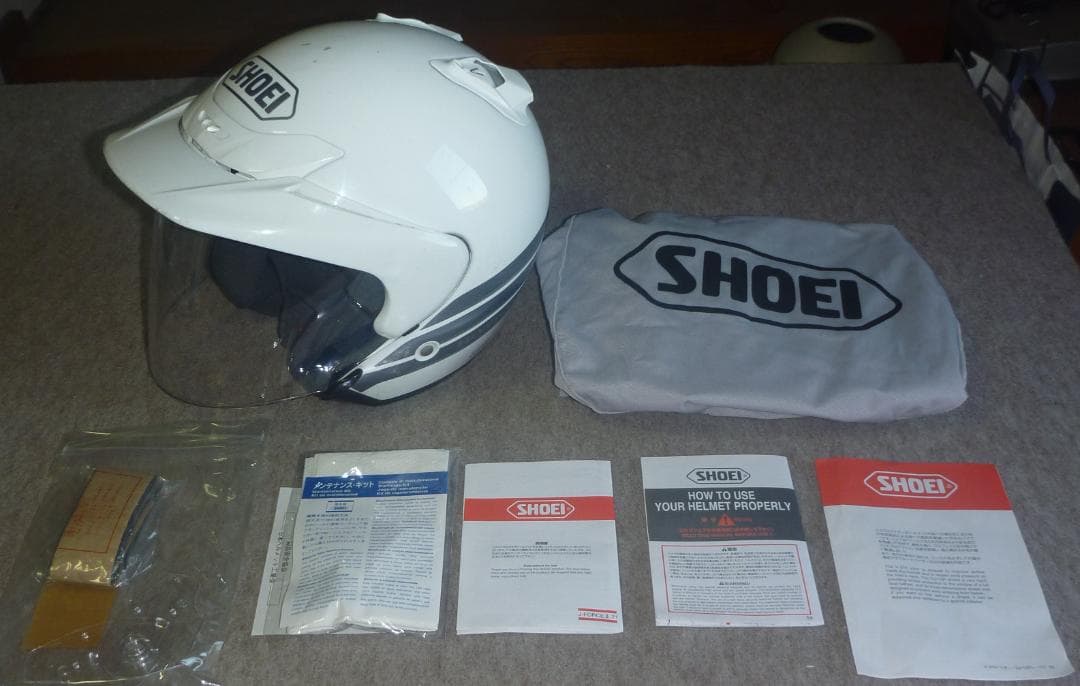 SHOEI J-FORCE2 白 XL V-370バイザー装着