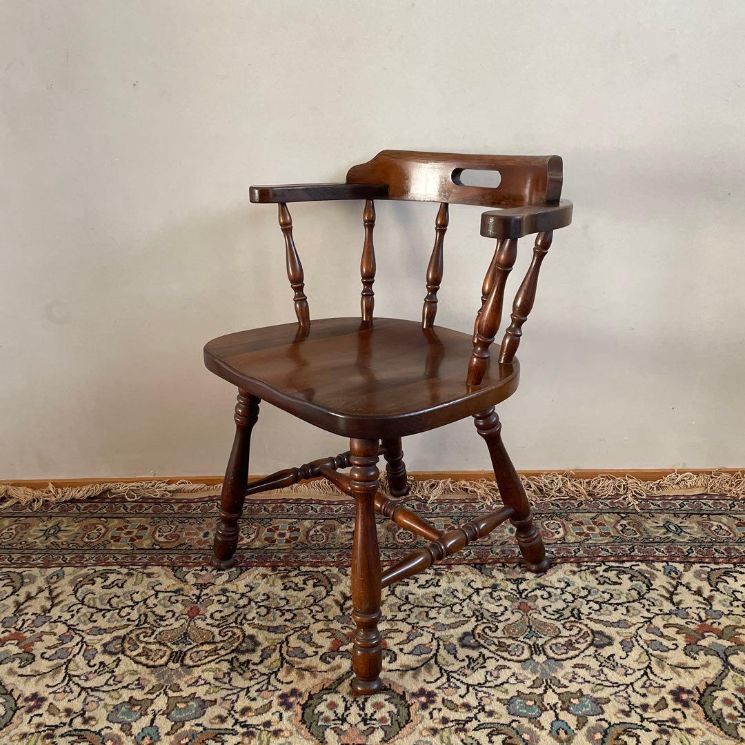 飛騨産業　キツツキマーク　ウィンザーアームチェア　アンティーク　ヴィンテージ