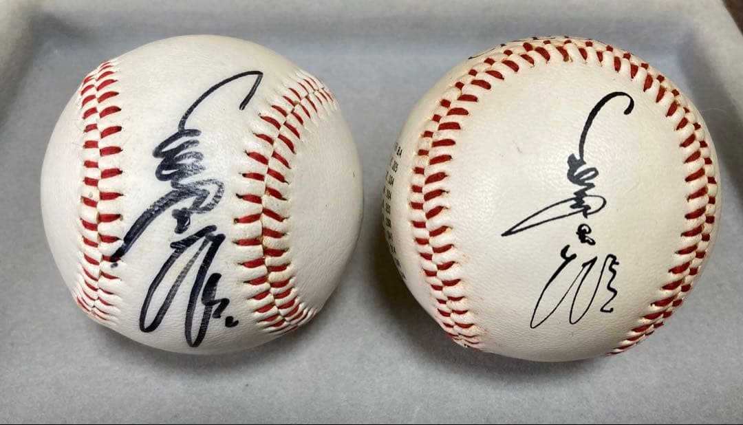 長嶋茂雄さん 現役時代直筆・セイコーノベルティ サインボール ２個セット