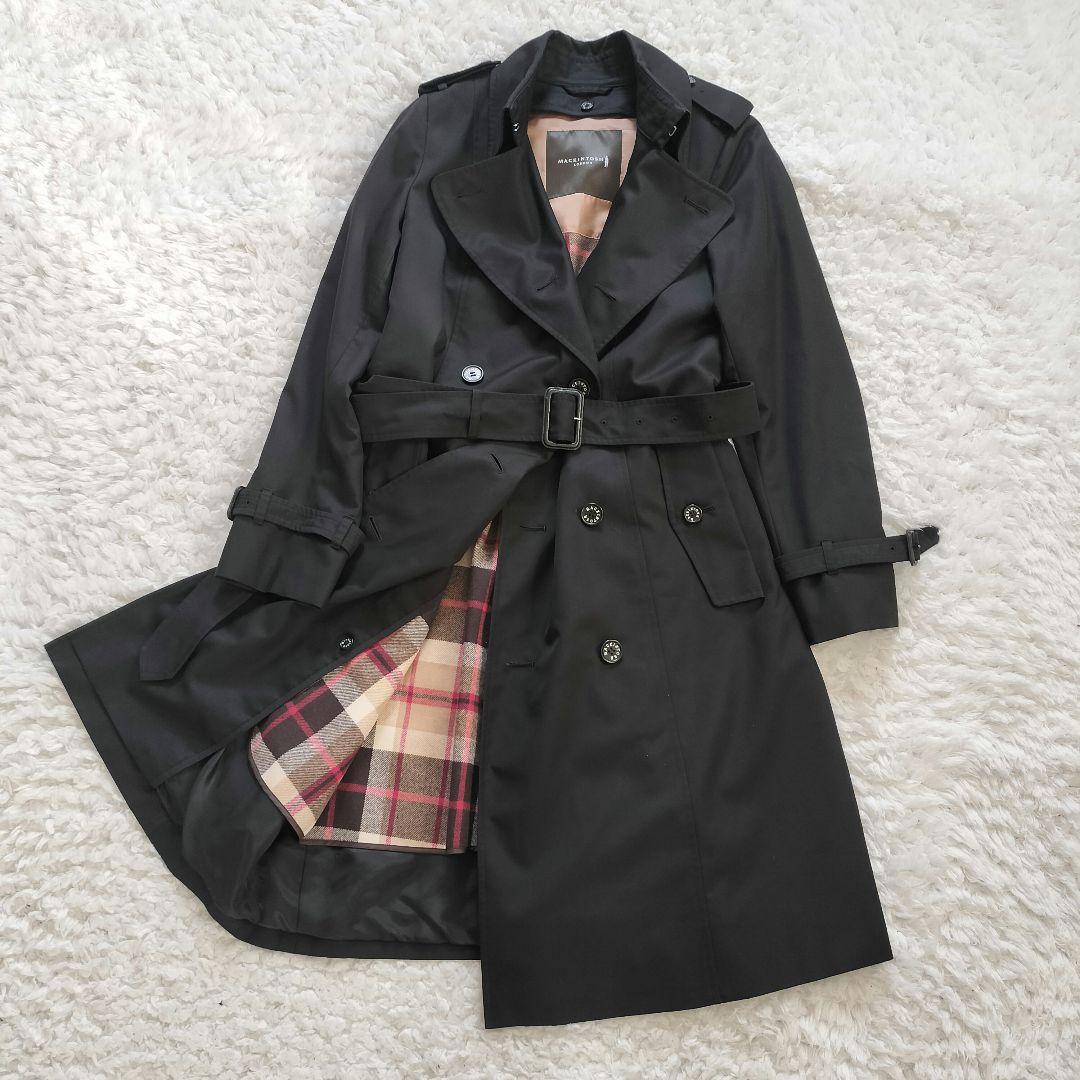 マッキントッシュロンドン ライナー トレンチコート 大きい 44 ブラック
