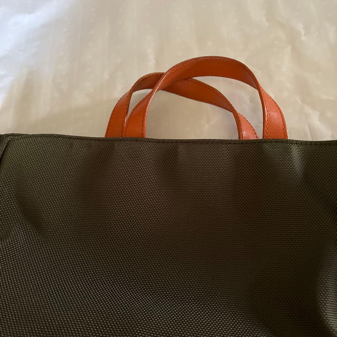 美品　ハンティングワールド　ビジネス　トートバック　オリーブ　専用保存袋あり