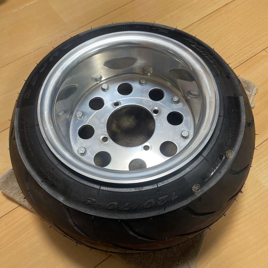 kepspeed 5.5j 8インチ120/70-8 アルミホイールとタイヤ
