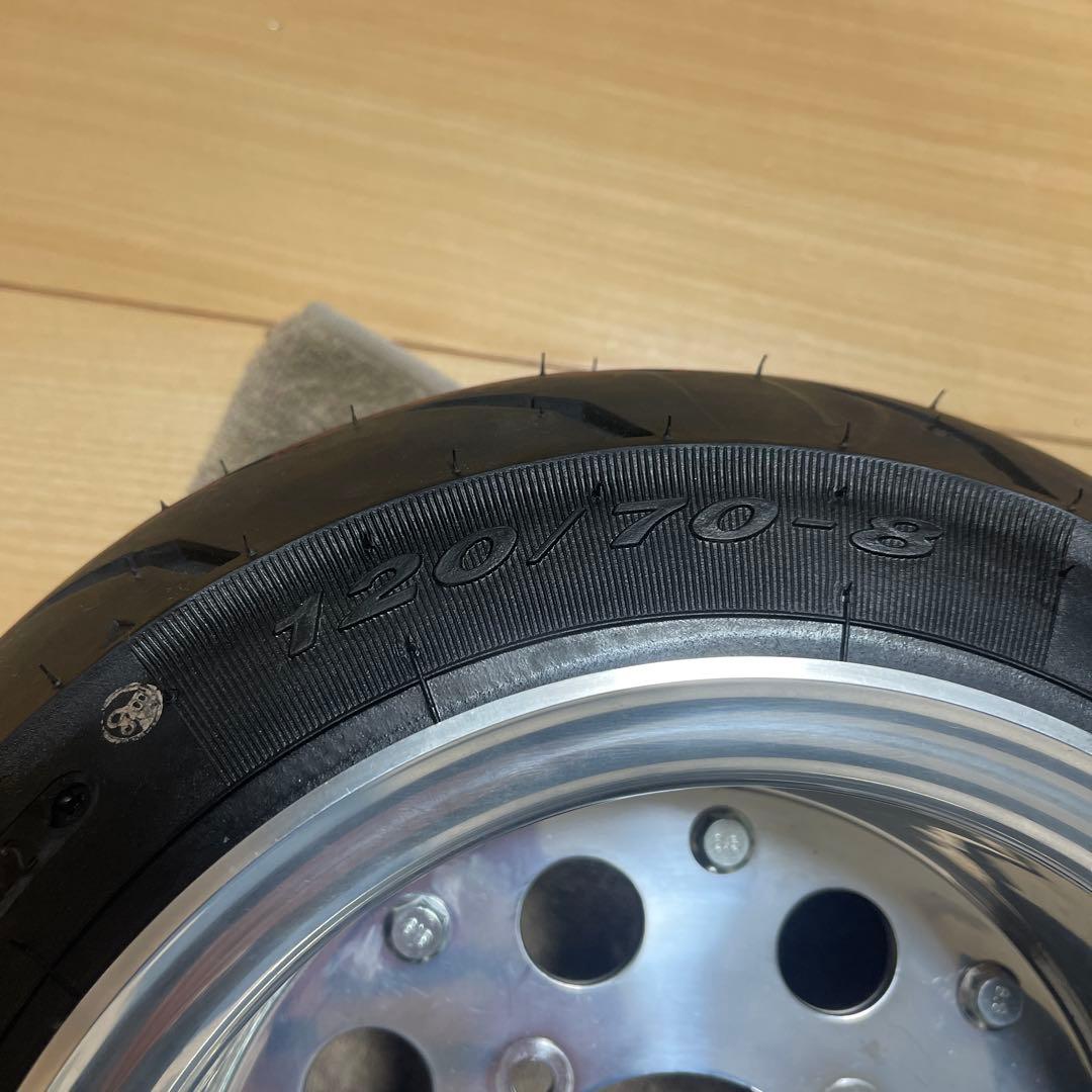 kepspeed 5.5j 8インチ120/70-8 アルミホイールとタイヤ