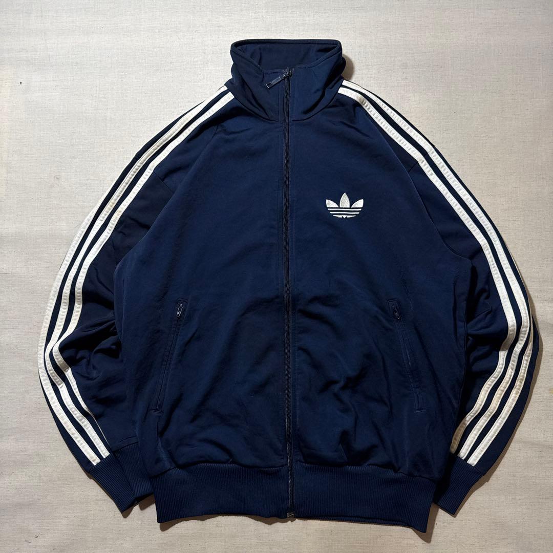 00s adidas トラックジャケット ファイヤーバード M 紺×白 ジャージ