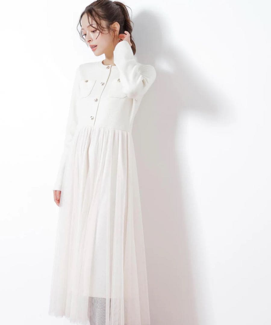 新品未使用タグ付♡ジルバイジルスチュアート♡ニットジャケットドッキングワンピース