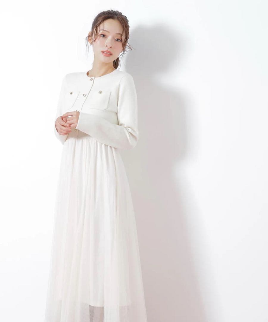 新品未使用タグ付♡ジルバイジルスチュアート♡ニットジャケットドッキングワンピース