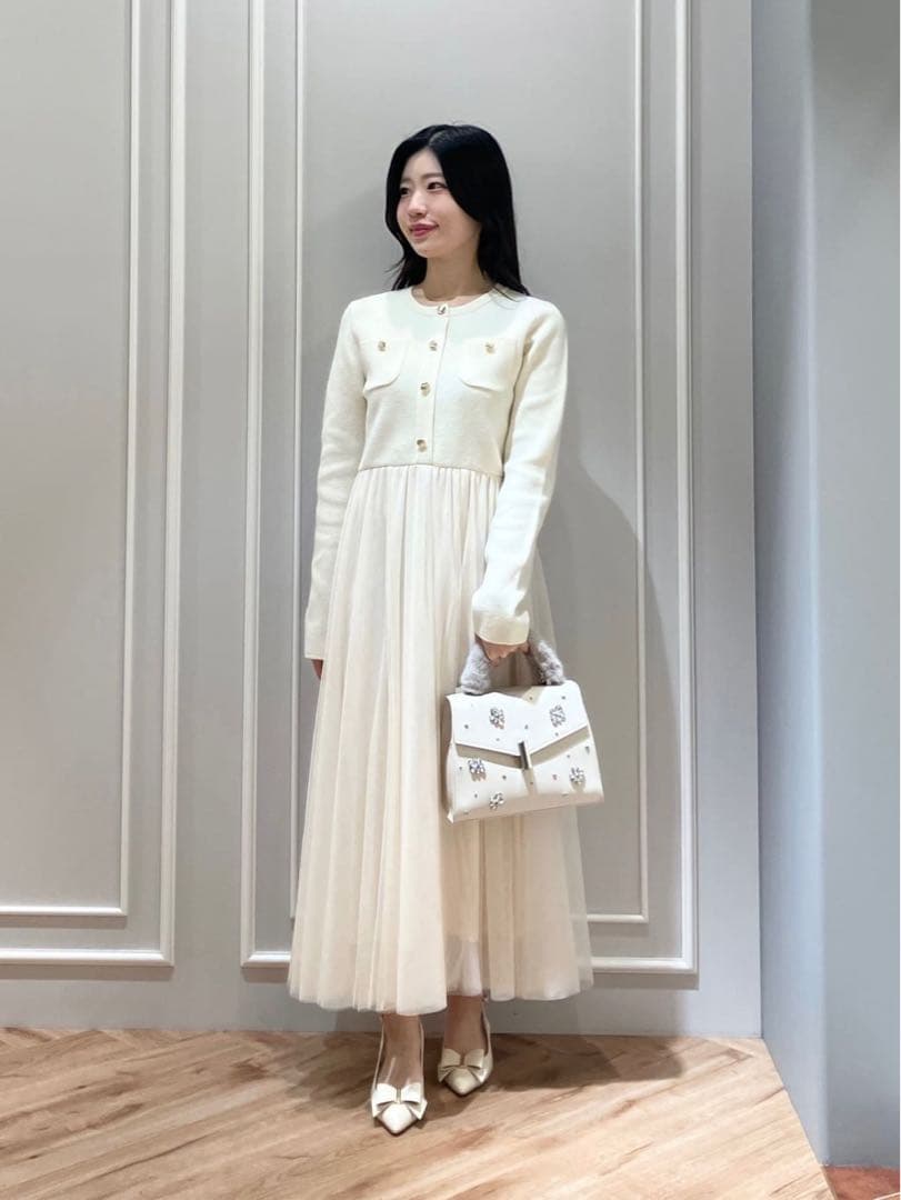 新品未使用タグ付♡ジルバイジルスチュアート♡ニットジャケットドッキングワンピース