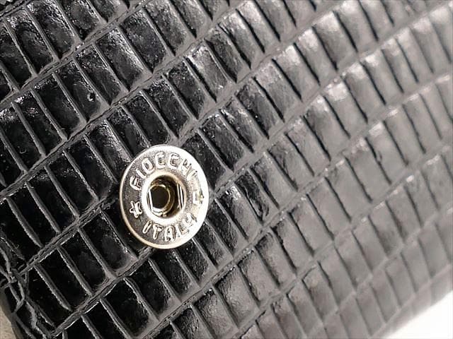 ★2361］未使用＊サルヴァトーレフェラガモ＊　6連　キーケース　リザード調　黒