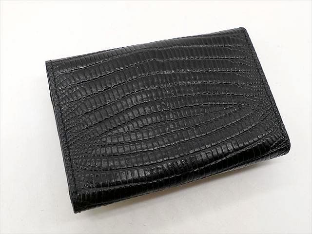 ★2361］未使用＊サルヴァトーレフェラガモ＊　6連　キーケース　リザード調　黒