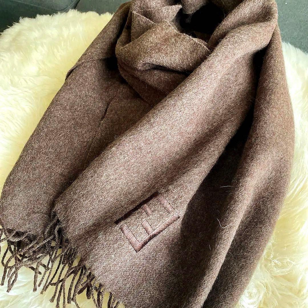 ♡FENDI♡ウールアンゴラ混　マフラー　ブラウン