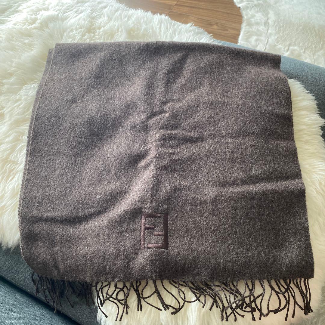 ♡FENDI♡ウールアンゴラ混　マフラー　ブラウン