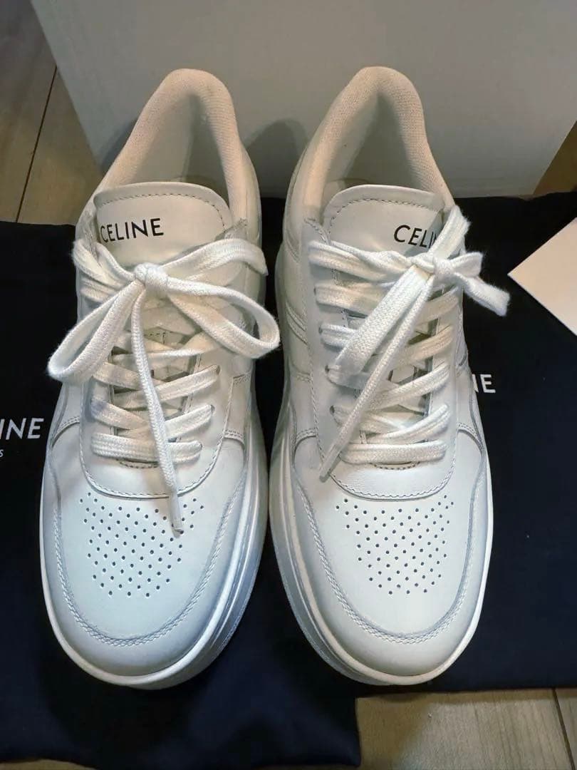 CELINE ブロックスニーカーウェッジアウトソール 厚底 スニーカー 37cm