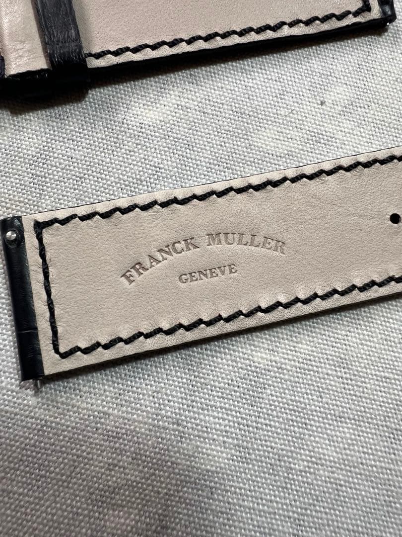 美品　 フランクミュラー　ロングアイランド　クロコダイル　純正ベルト 艶消し黒