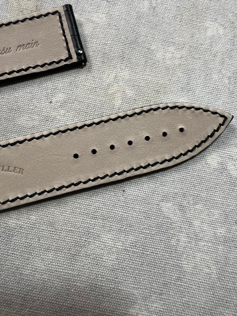 美品　 フランクミュラー　ロングアイランド　クロコダイル　純正ベルト 艶消し黒