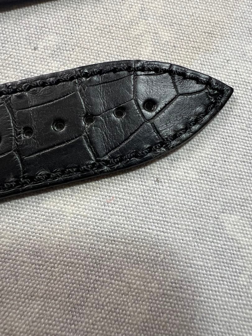 美品　 フランクミュラー　ロングアイランド　クロコダイル　純正ベルト 艶消し黒