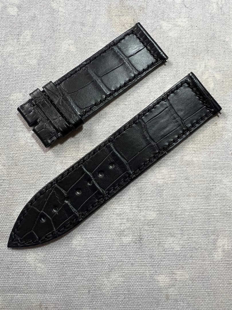 美品　 フランクミュラー　ロングアイランド　クロコダイル　純正ベルト 艶消し黒