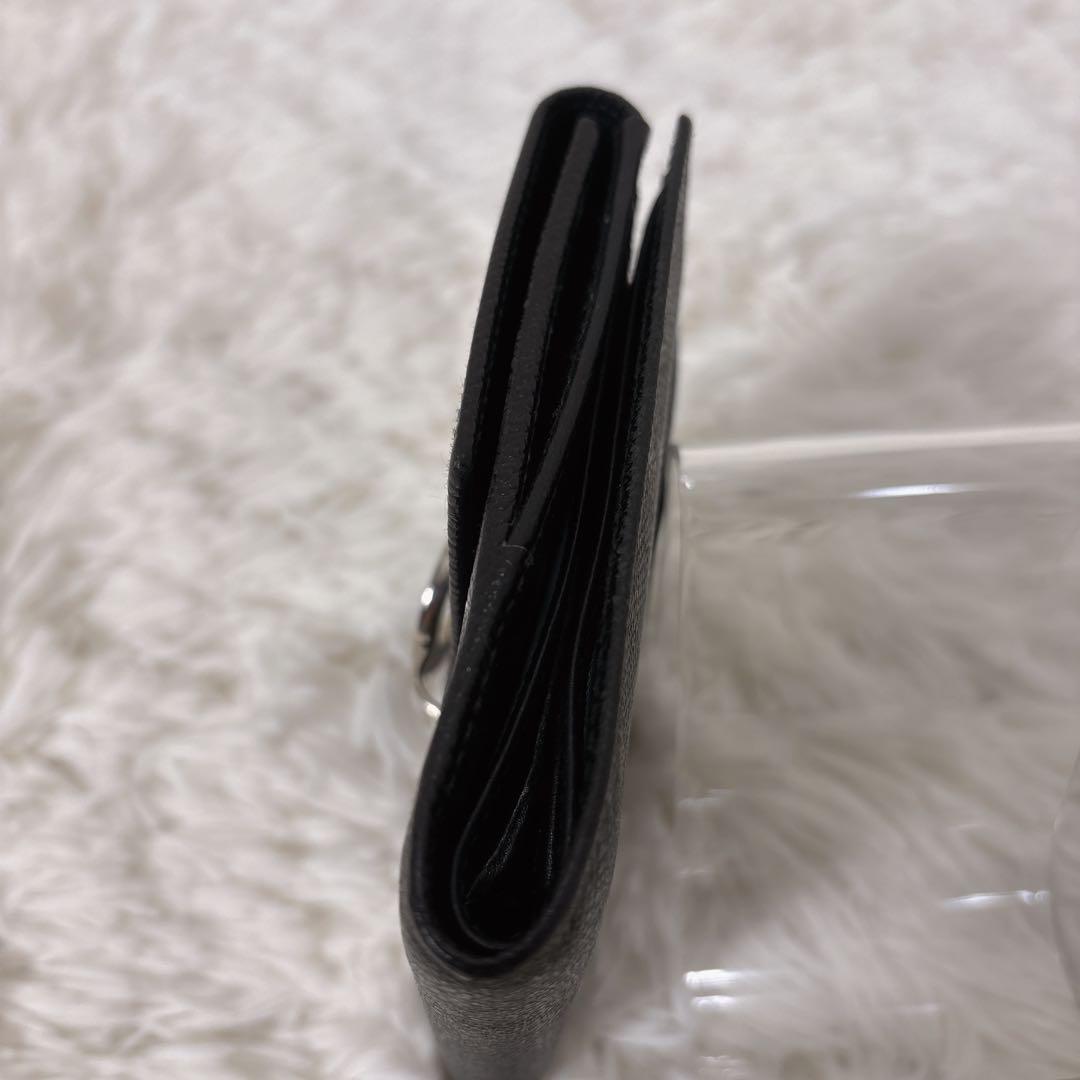 ブルガリ　ロゴクリップ　折財布　フラップ　ブラック