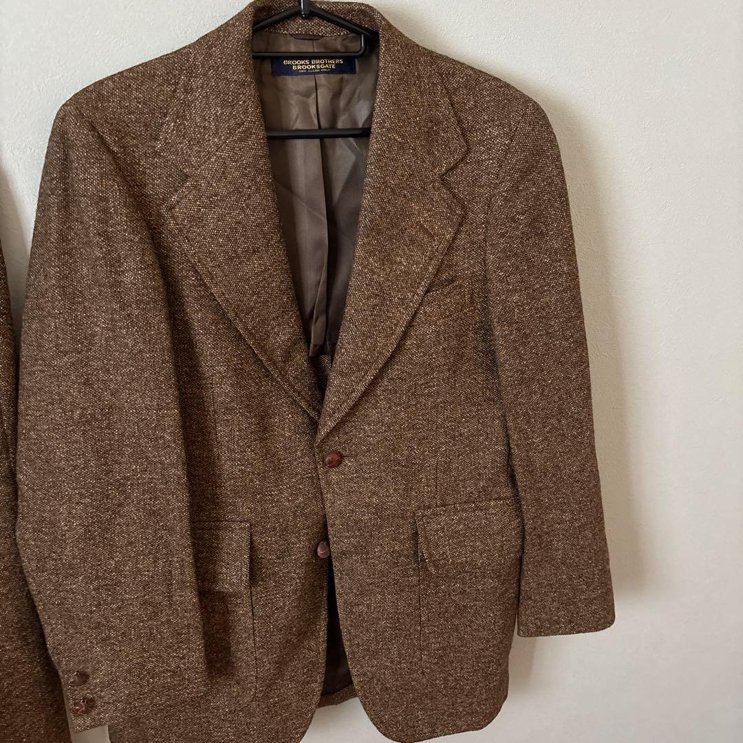 brooks brothers ブラウン　3ピース　ジャケット　パンツ　ベスト