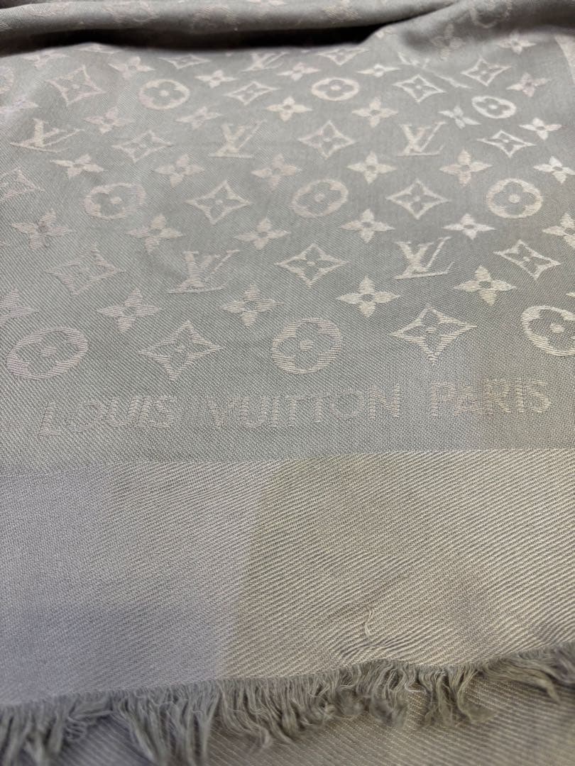 訳有 Louis Vuitton モノグラム 絹シルク 大判ストール マフラー