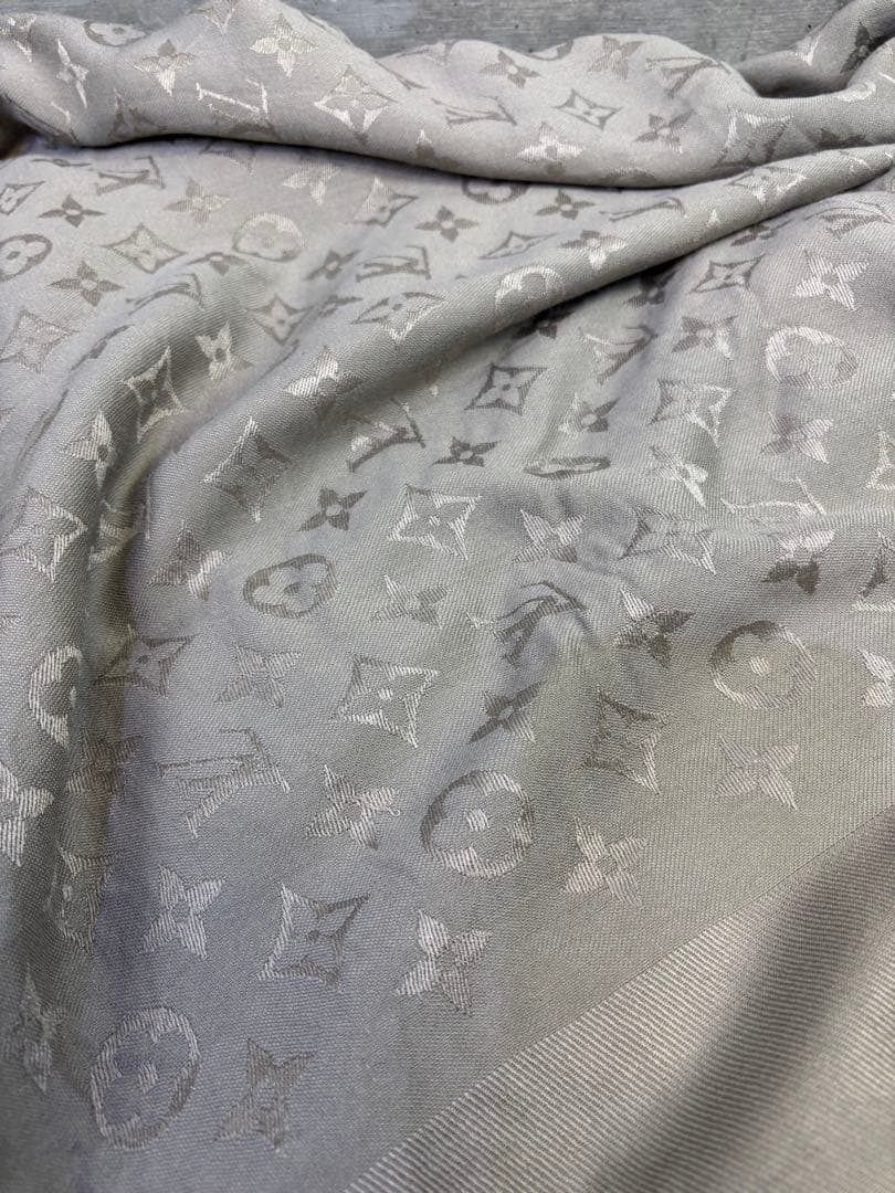 訳有 Louis Vuitton モノグラム 絹シルク 大判ストール マフラー