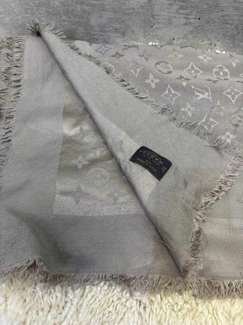 訳有 Louis Vuitton モノグラム 絹シルク 大判ストール マフラー