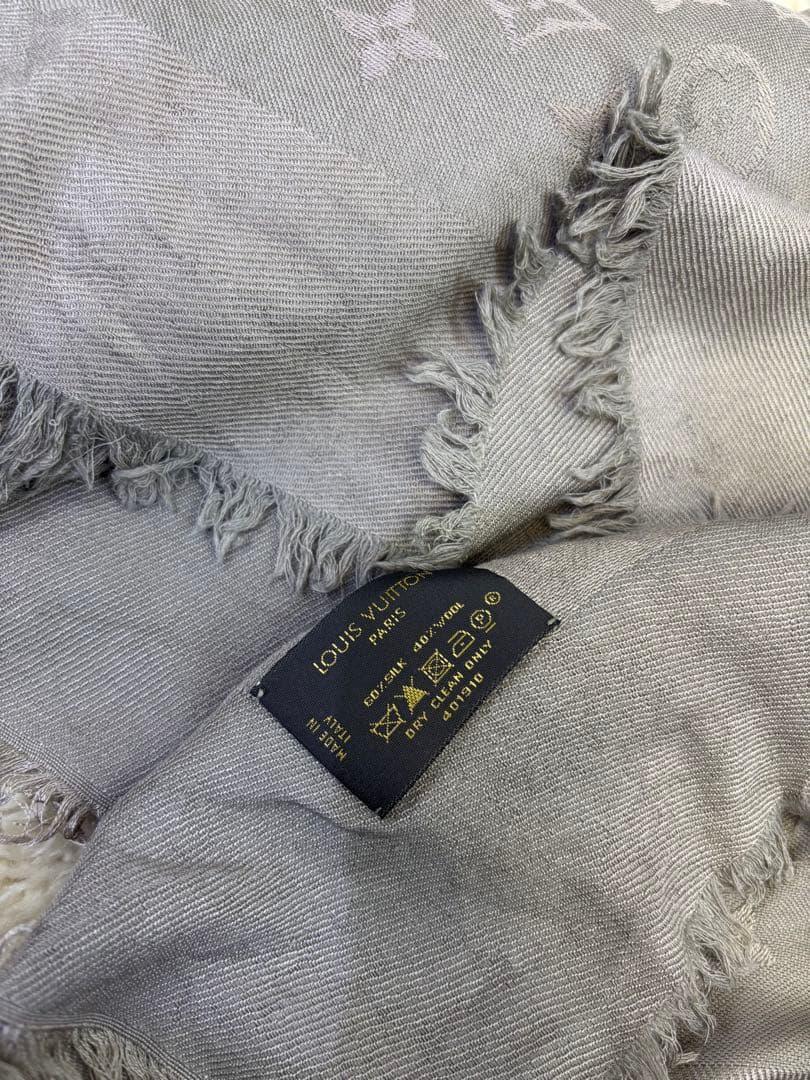 訳有 Louis Vuitton モノグラム 絹シルク 大判ストール マフラー