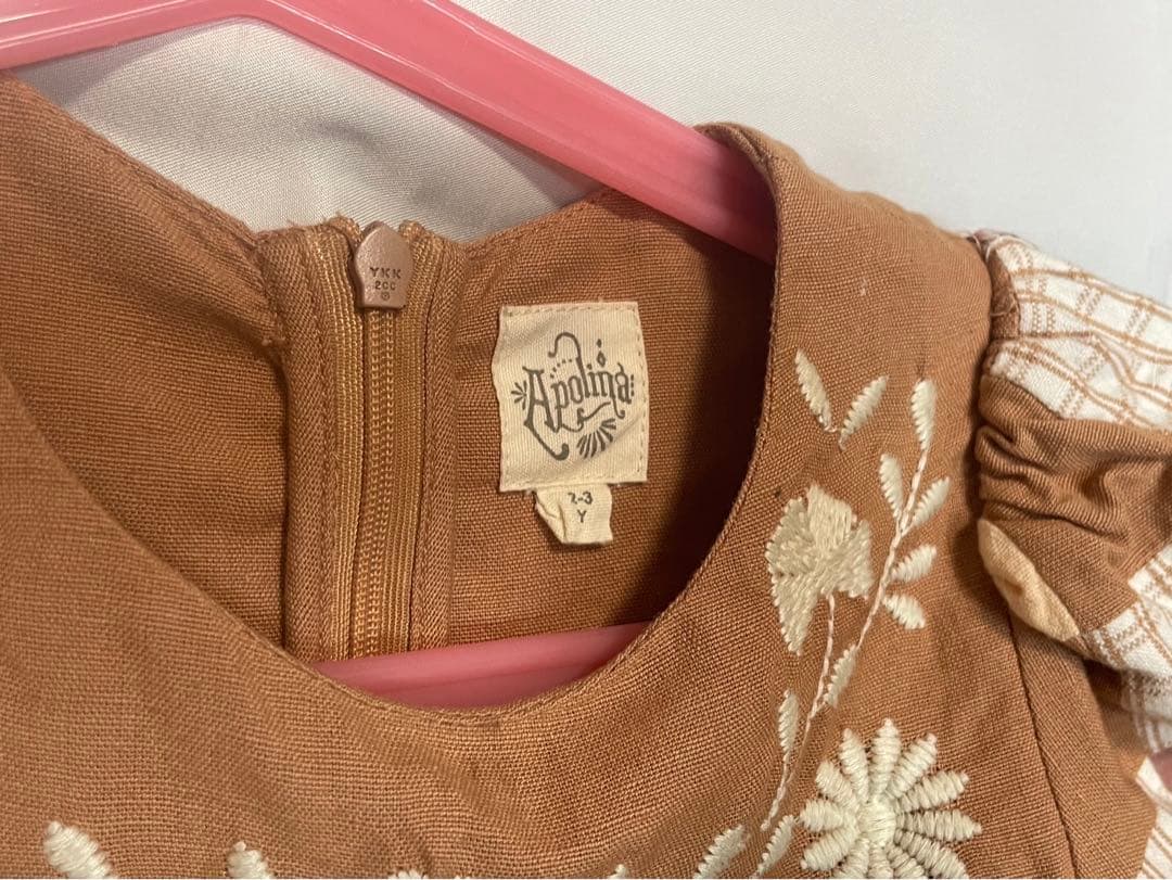 限定Apolina Kids ワンピース パッチワーク