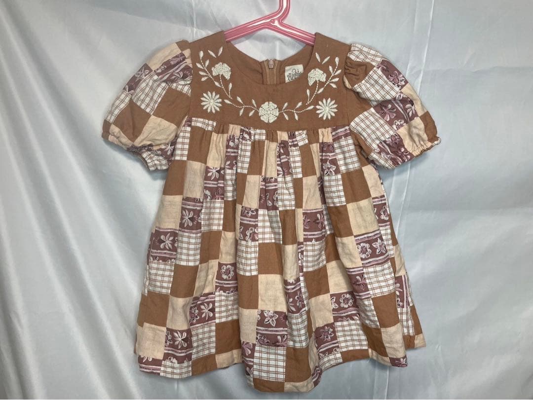 限定Apolina Kids ワンピース パッチワーク