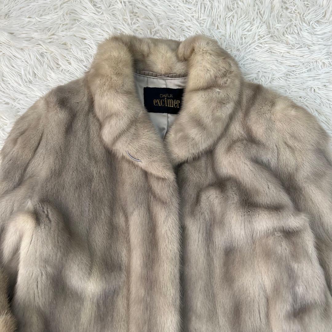 金サガ 毛皮コート ファーコート サファイアミンク 襟ボタン 11号 L