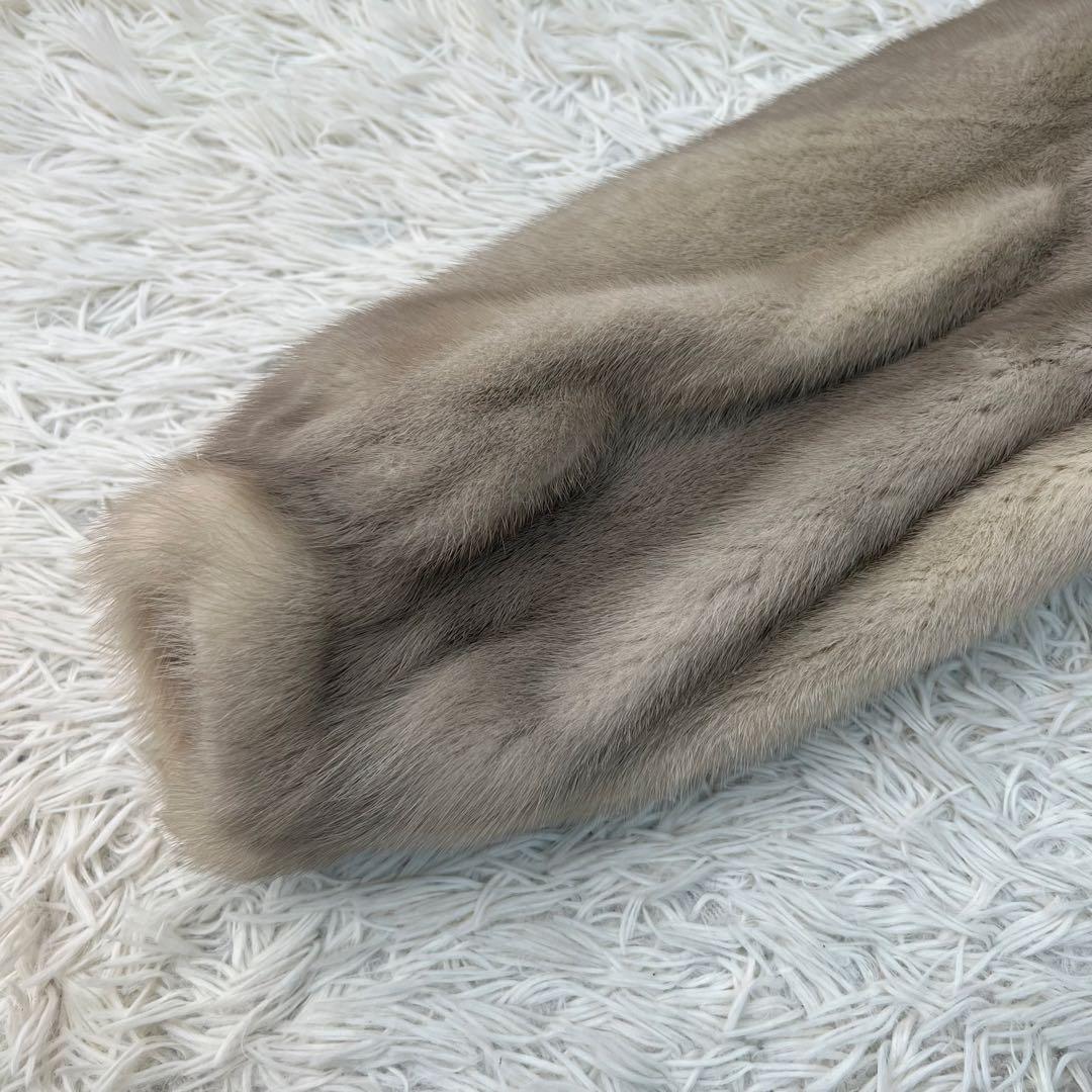 金サガ 毛皮コート ファーコート サファイアミンク 襟ボタン 11号 L