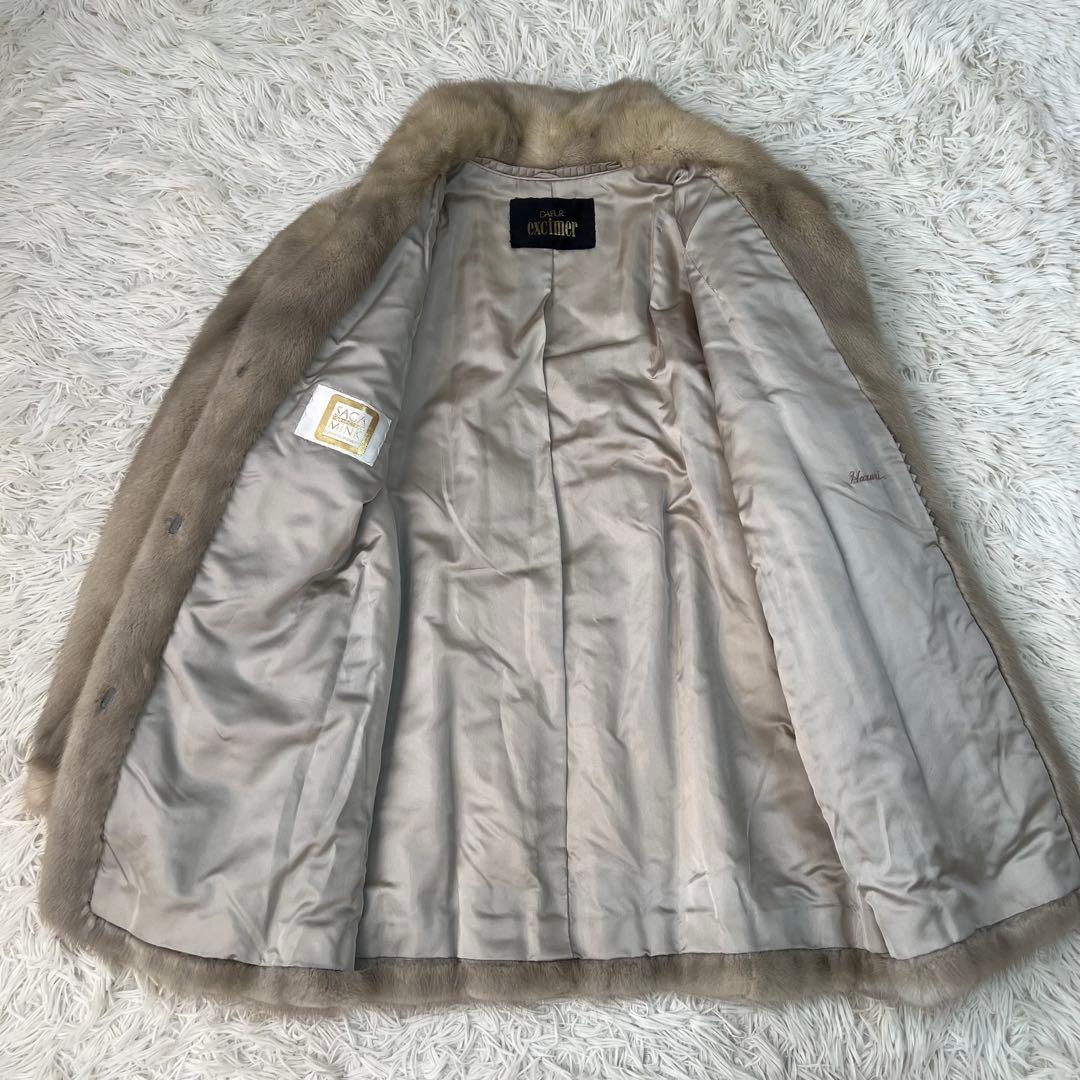 金サガ 毛皮コート ファーコート サファイアミンク 襟ボタン 11号 L