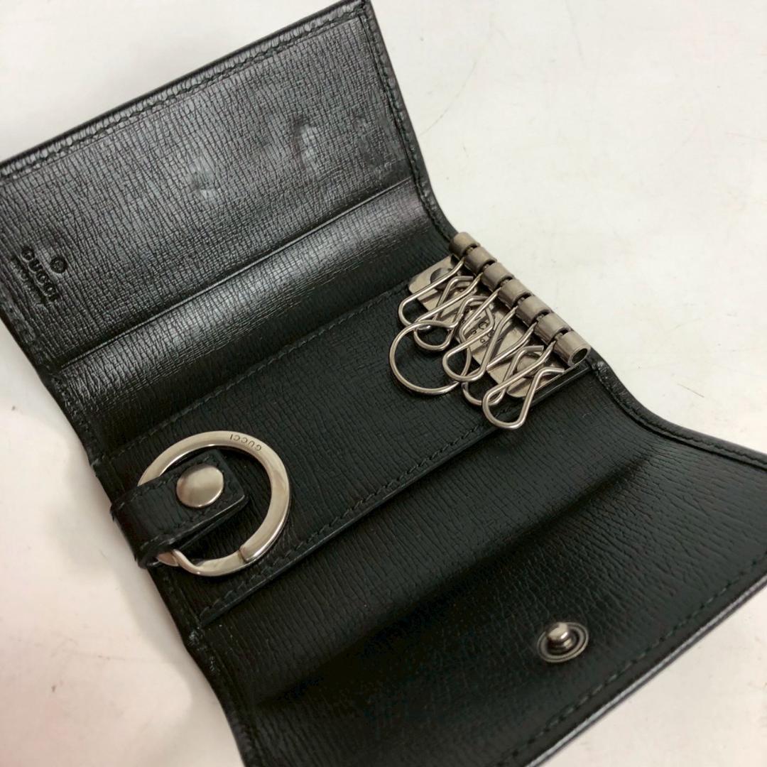GUCCI グッチ GGキャンバス キーケース ブラック レディース ブランド
