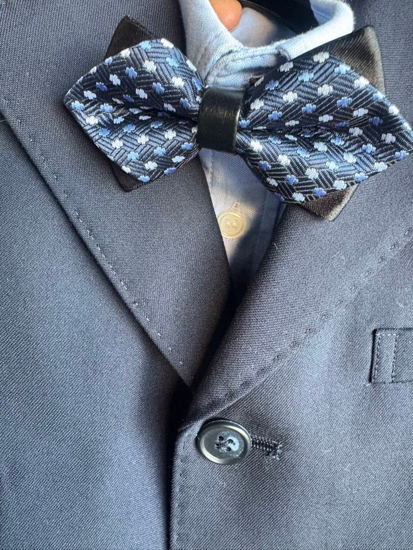 【美品】ミキハウスコレクション フォーマルスーツセット120cm 蝶ネクタイ付き