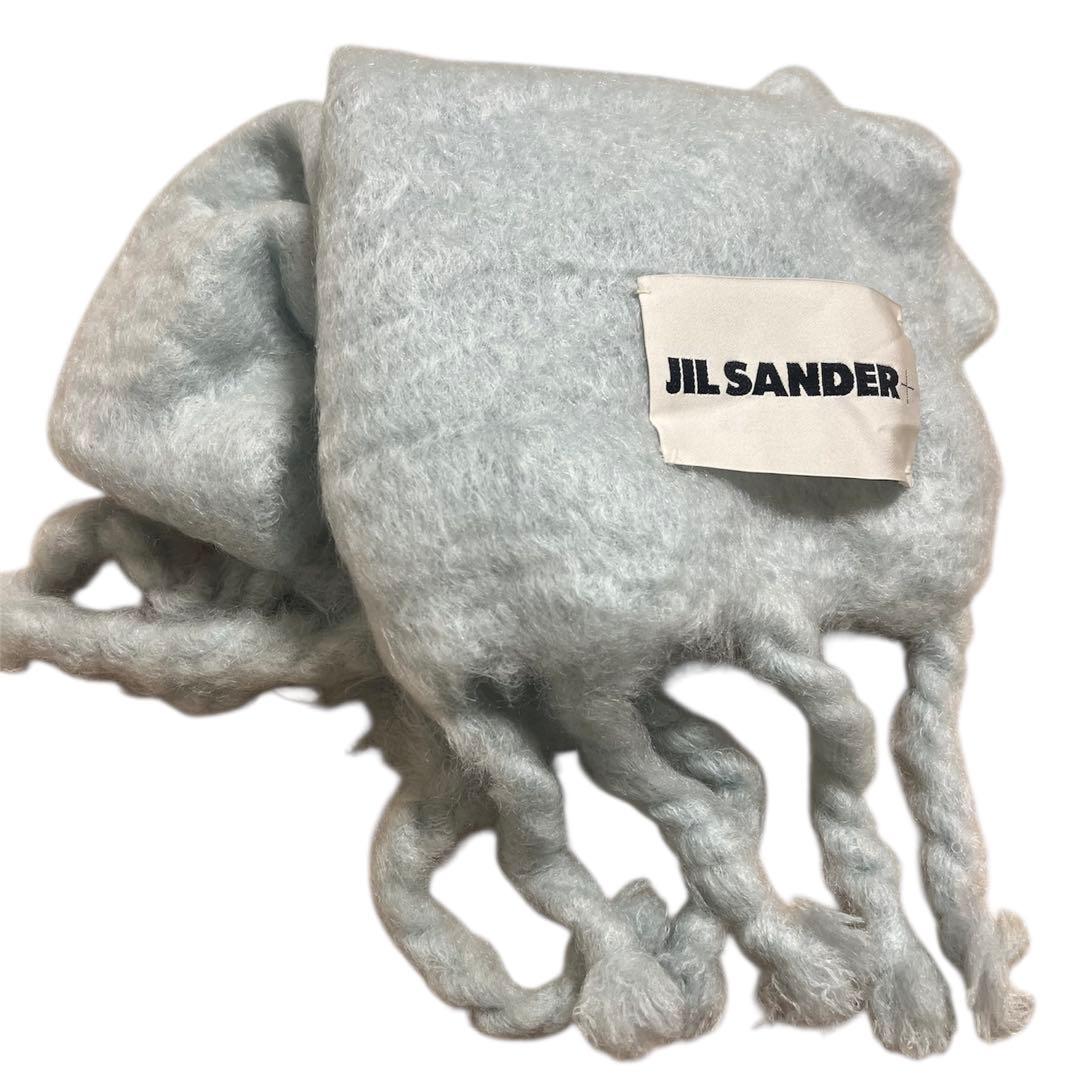 JIL SANDER+ モヘアマフラー スカイブルー