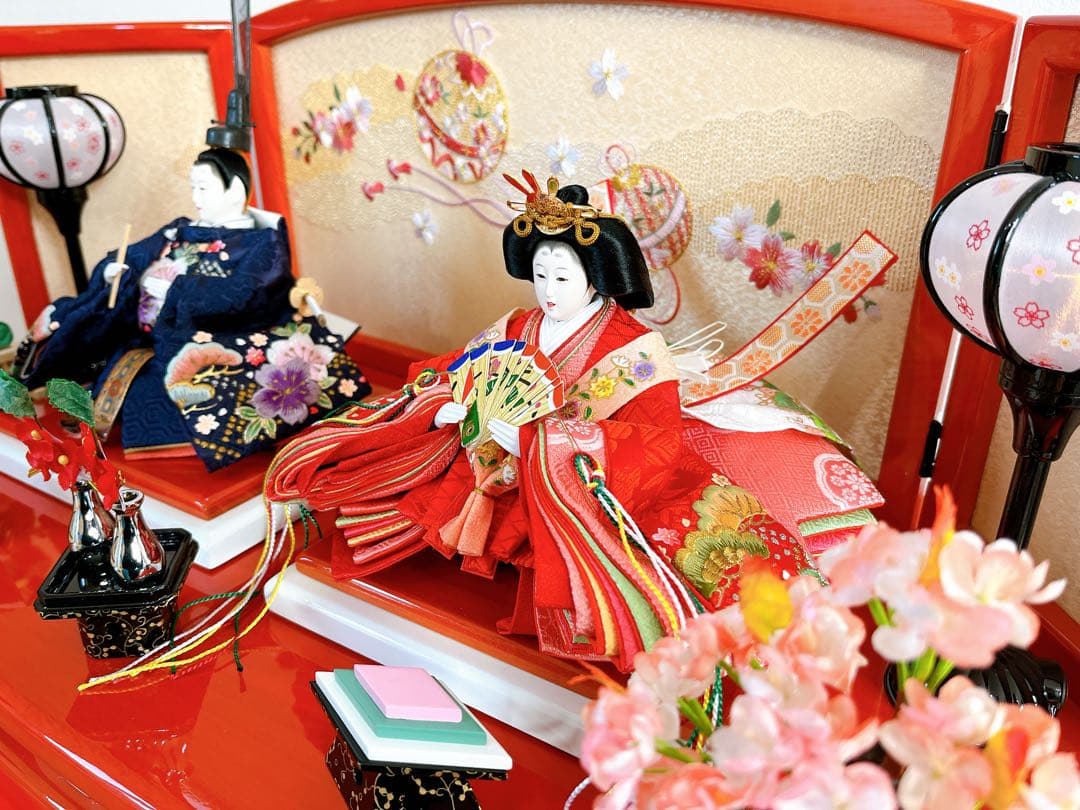 伝統的なひな人形セット　※オマケ付き