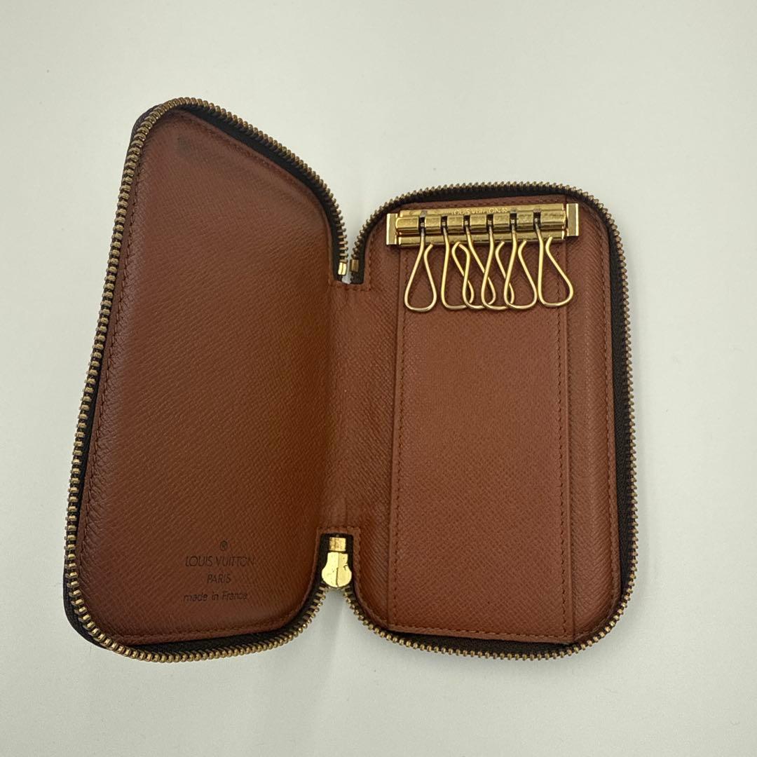 Louis Vuitton レザー 6連キーケース ブラウン