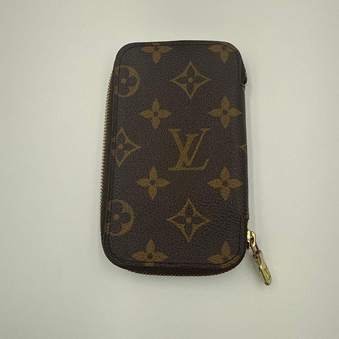 Louis Vuitton レザー 6連キーケース ブラウン