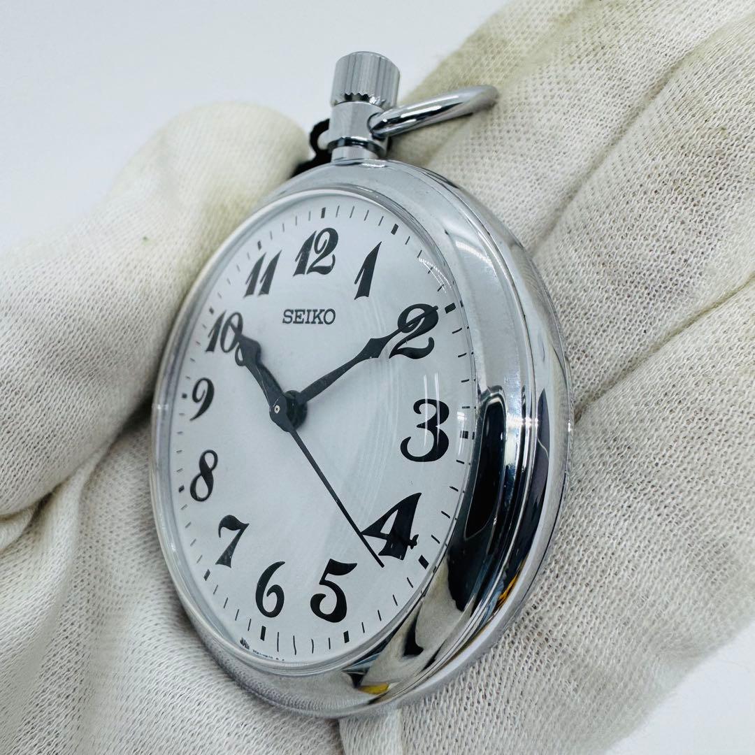 ✨SEIKO✨セイコー✨7C21-0A20✨シルバー✨鉄道時計✨懐中時計✨